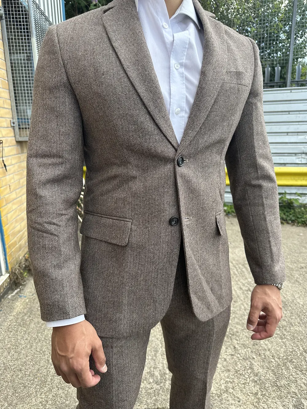 Light Brown Mens Tweed 2 Piece — photo 1 of 2